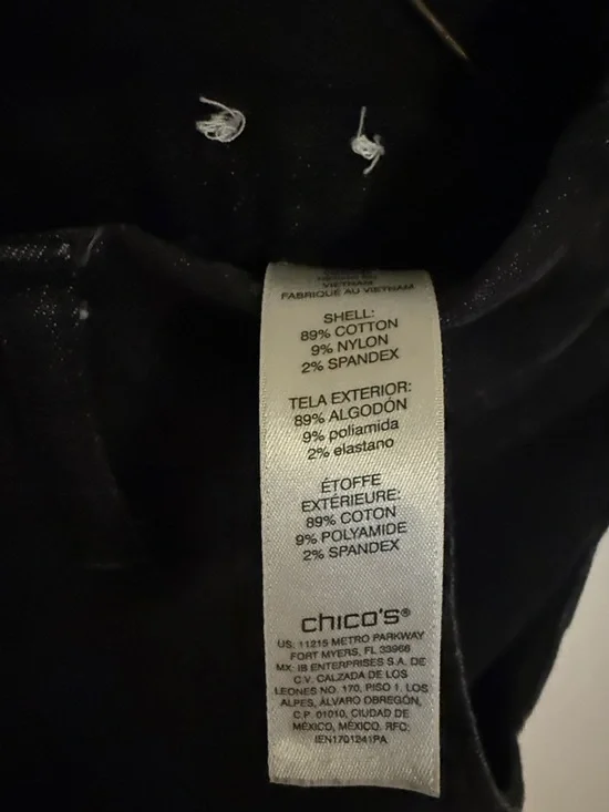 Chico’s Dark Wash Trouser Jeans Bootcut Mid Rise Denim - Picture 5 of 7